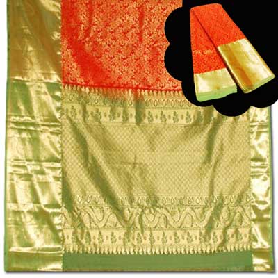 "Kalaneta Red Kanchi fancy silk saree NSHH-9 (with Blouse) - Click here to View more details about this Product